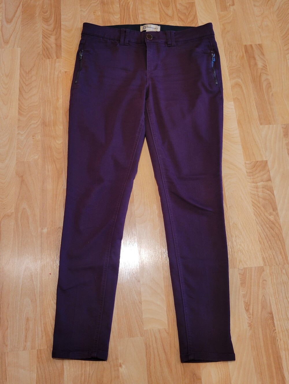 Democracy Mid Rise Skinny Jeans Plum Purple Size 10